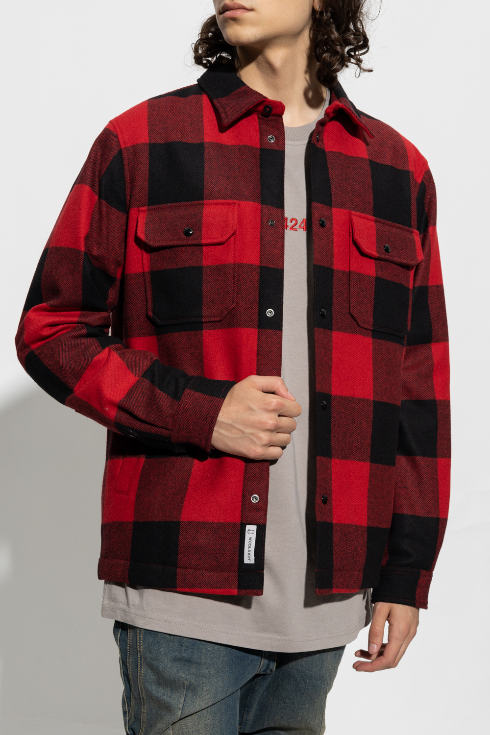 Woolrich Checked puffer intime jacket