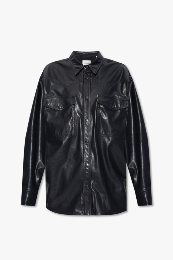 Marant Etoile ‘Berny’ Jones shirt in vegan leather