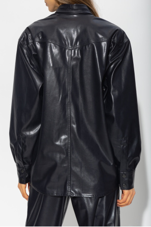 Marant Etoile ‘Berny’ MEN shirt in Moon leather