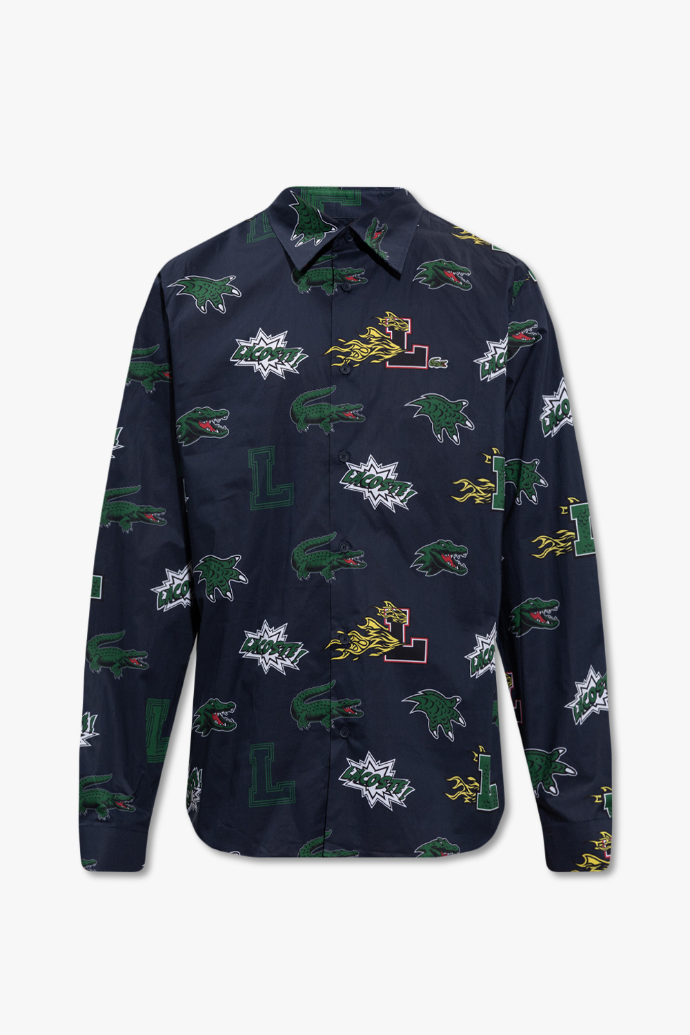 lacoste Green Patterned shirt