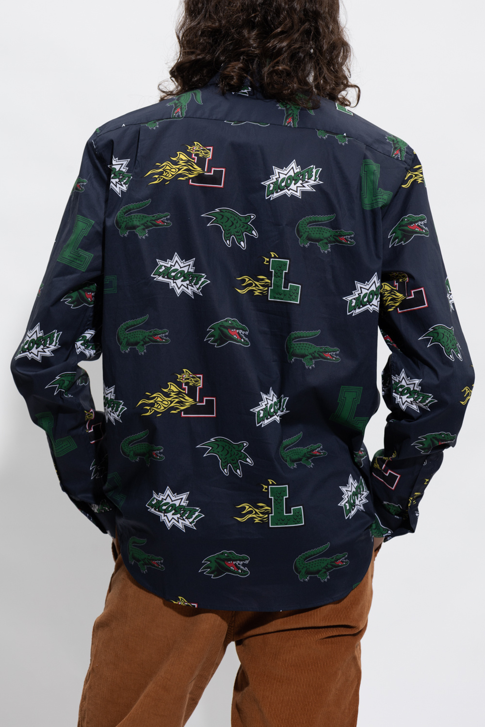 lacoste Green Patterned shirt