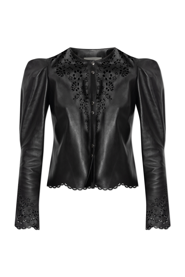 Leather shirt ‘Nerida’ od Isabel Marant