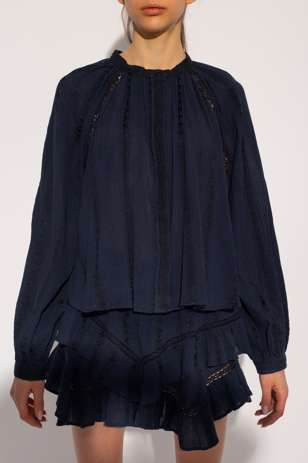 fringe-detail long-sleeve sweatshirt ‘Janelle’ top