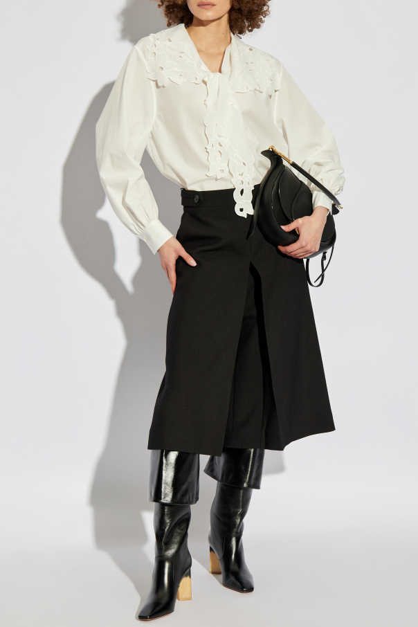 Chloé Cotton shirt with lace trim