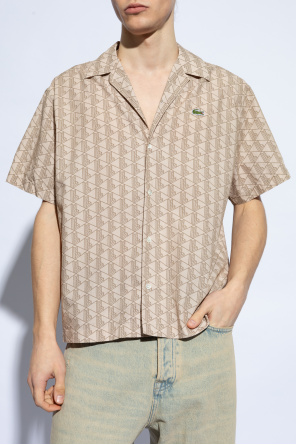 lacoste white Patterned Shirt