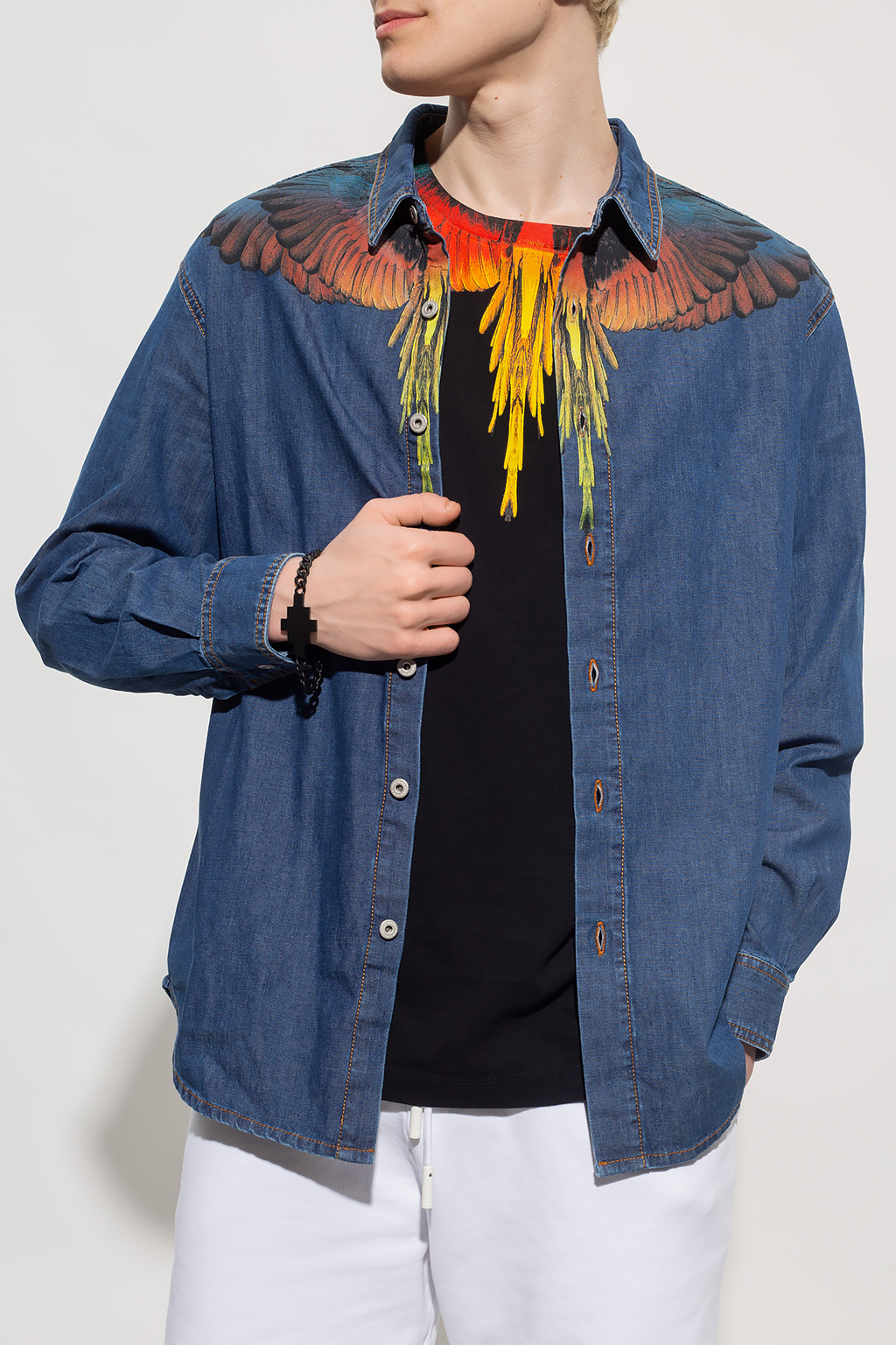 Marcelo Burlon Printed denim shirt