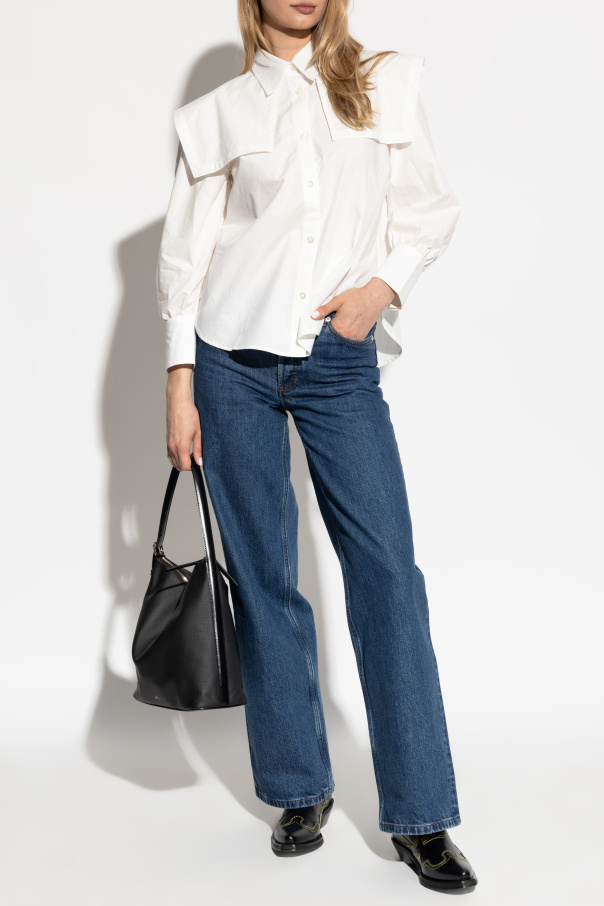 A.P.C. Camisa con cuello ancho desmontable