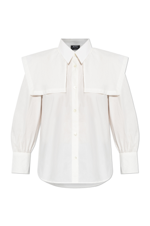 Shirt with detachable wide collar