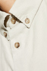 A.P.C. cream Ribbed shirt ‘Mateo’