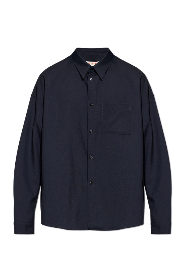 Wool shirt with pocket od Marni