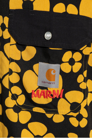 Marni Kids striped logo-knit dress Marni small Museo tote bag Violett