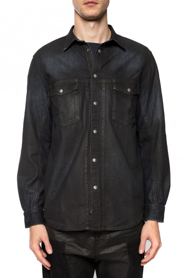 waxed denim shirt