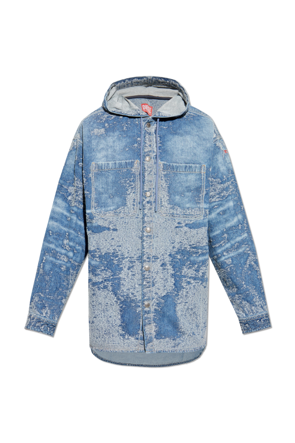 Diesel Jeansowa koszula z kapturem `D-DEWNYS-HOOD-S`