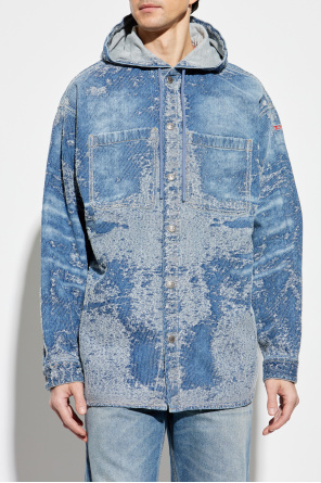 Diesel Jeansowa koszula z kapturem `D-DEWNYS-HOOD-S`
