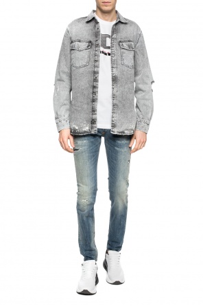 Denim shirt with holes od Diesel