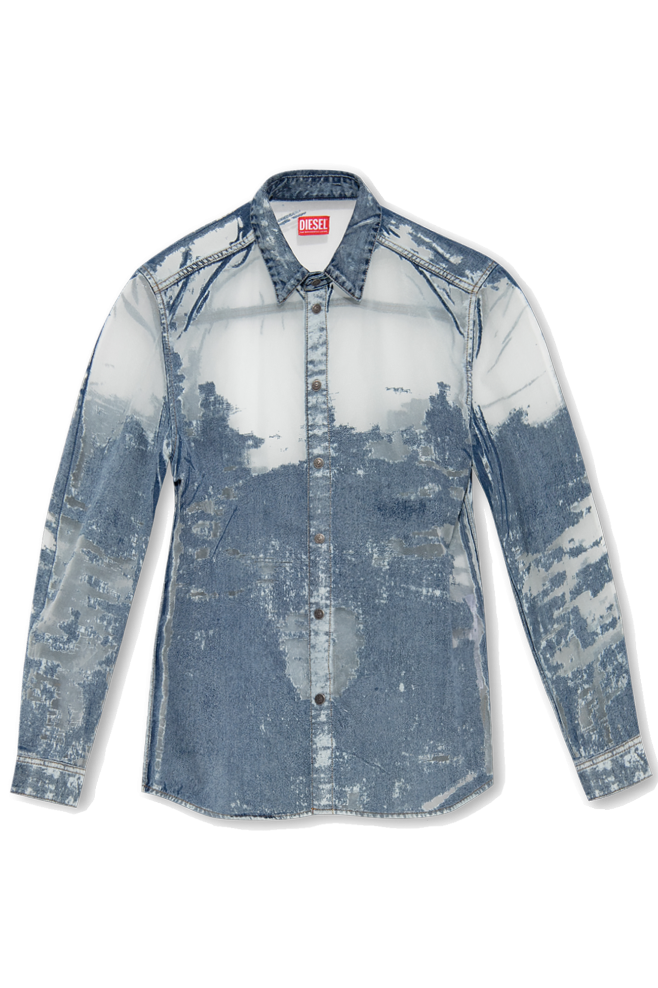 Blue 'D - OVER - FSD' shirt Diesel - SIMPLY - Tommy Hilfiger Flag