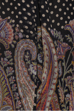 Etro Jedwabna koszula z wzorem w kropki