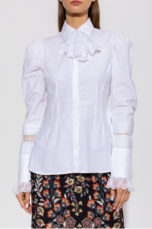 Etro Miu Miu Peter-Pan collar cropped shirt White