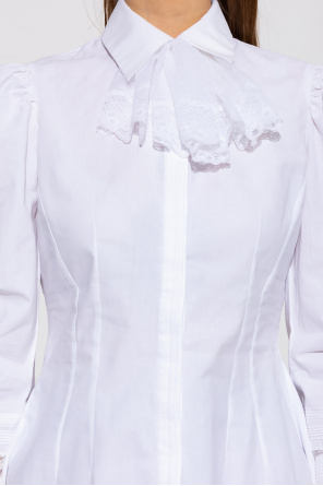 Etro Miu Miu Peter-Pan collar cropped shirt White