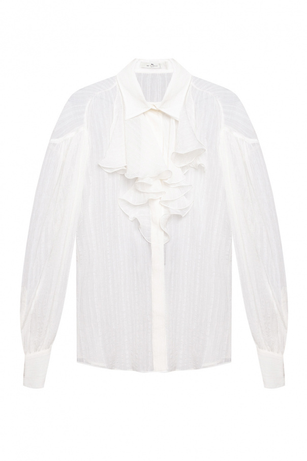 Etro Sheer shirt with ruffle