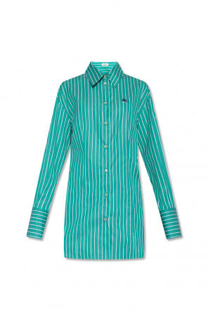 Kent & Curwen stripe pattern embroidered logo polo shirt