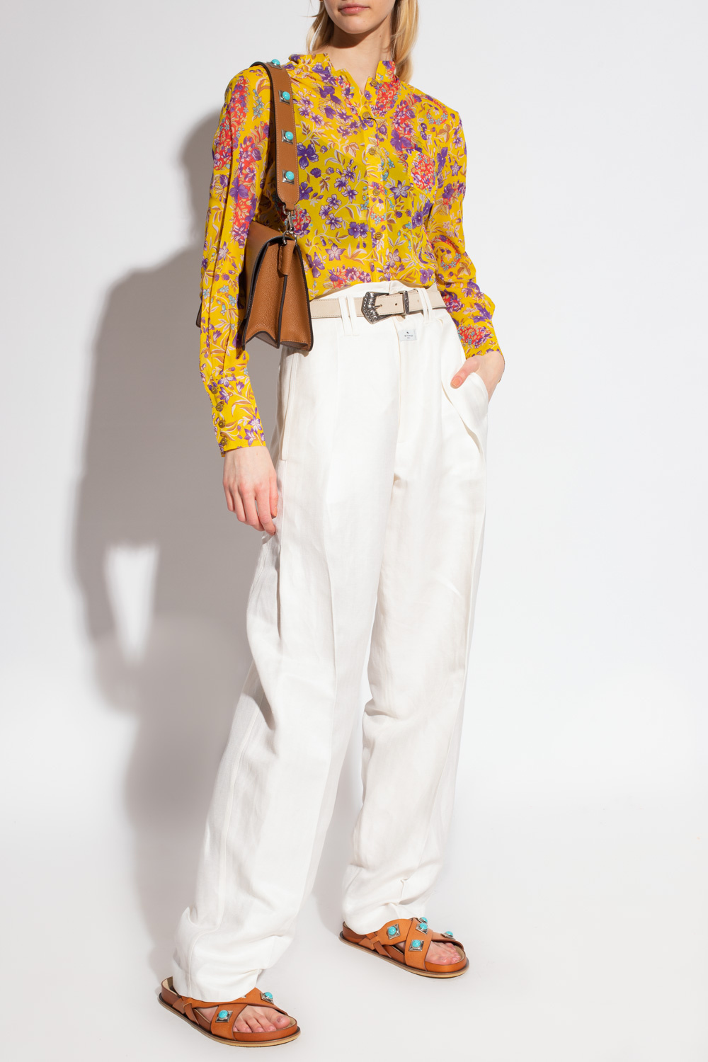 Etro Silk shirt with standing collar