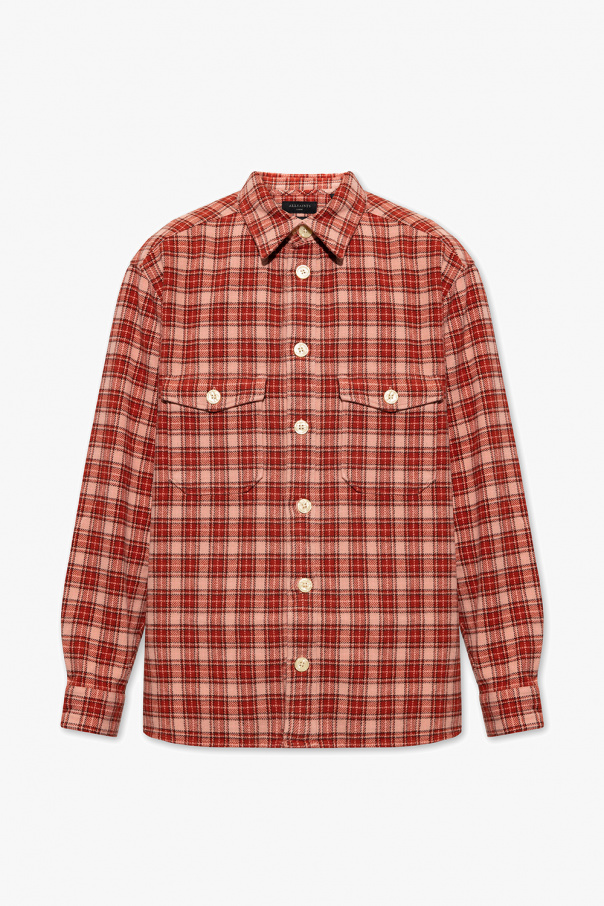 AllSaints ‘Decatur’ check cowl shirt