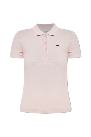 Polo de canalé con parche de logo