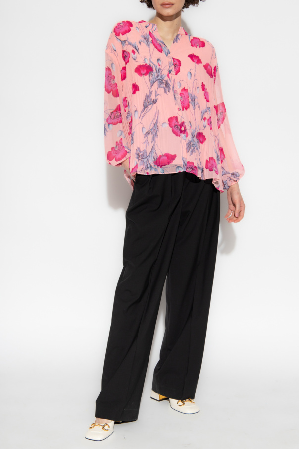 Diane Von Furstenberg ‘Nate’ pleated womens shirt