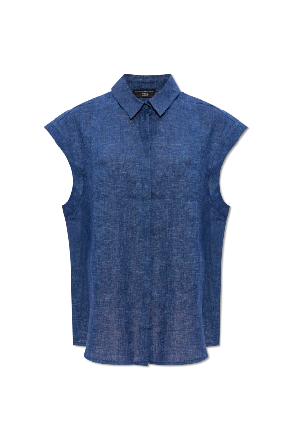 Emporio armani xm486 ‘Icon’ collection shirt in linen