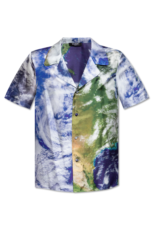 Silk shirt with short sleeves, zdjęcie 1 Silk shirt with short sleeves od Balmain
