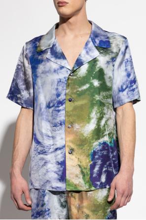 Balmain Camisa de seda con mangas cortas