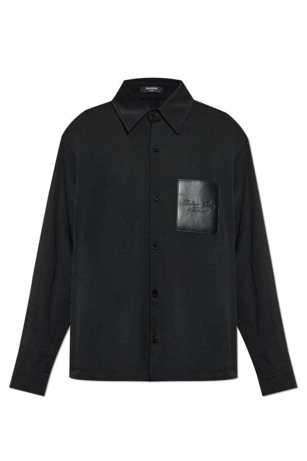 Shirt with leather pocket, zdjęcie 1 Shirt with leather pocket od Balmain