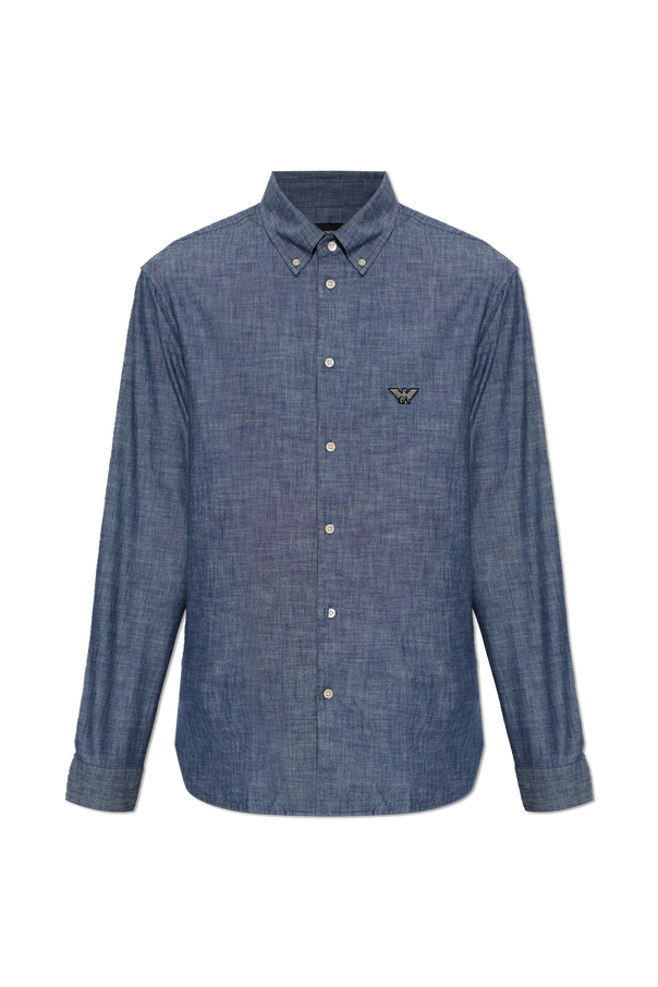 Shirt with embroidered logo od Emporio Armani