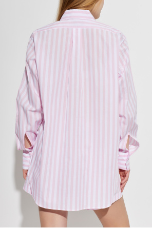 Hunza G Camisa con estampado de rayas