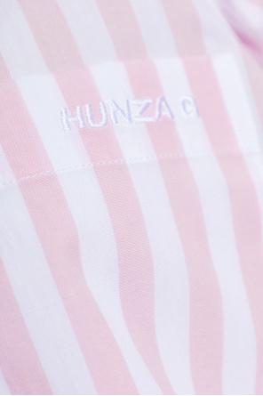 Hunza G Camisa con estampado de rayas