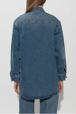 AllSaints Denim shirt with crystal embellishments ‘Enna’