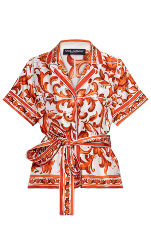 Silk shirt with "Majolica" print