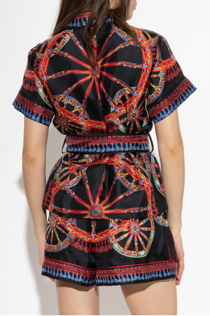 Dolce & Gabbana Camisa de seda com estampado ‘Carretto’