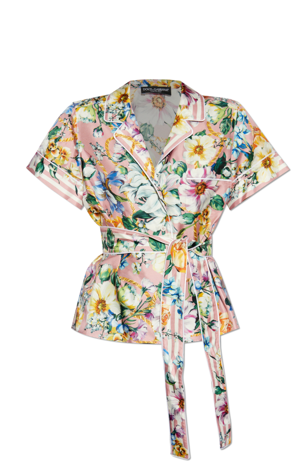 Silk shirt with floral motif, zdjęcie 1 Silk shirt with floral motif od Dolce & Gabbana