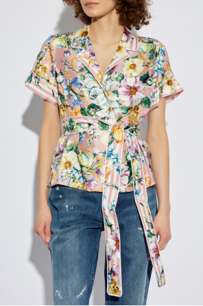 Dolce & Gabbana Camisa de seda con motivo floral