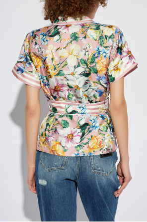 Dolce & Gabbana Camisa de seda con motivo floral