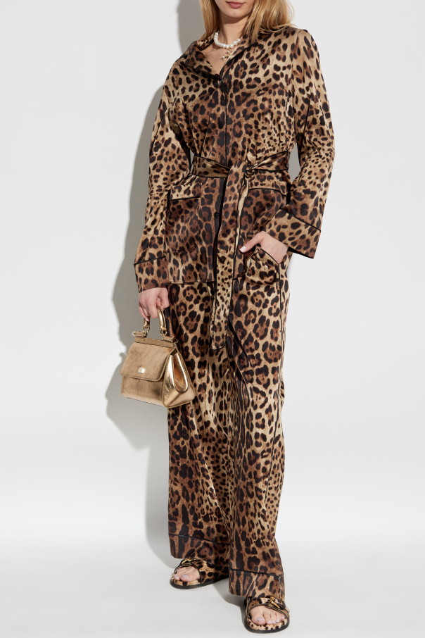 Dolce & Gabbana Seidenbluse mit Tiermotiv