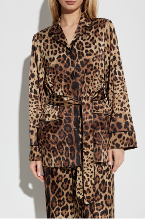 Dolce & Gabbana Seidenbluse mit Tiermotiv