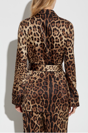 Dolce & Gabbana Seidenbluse mit Tiermotiv