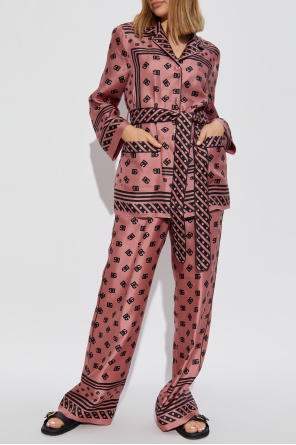 Camisa de seda con cinturón od Dolce & Gabbana