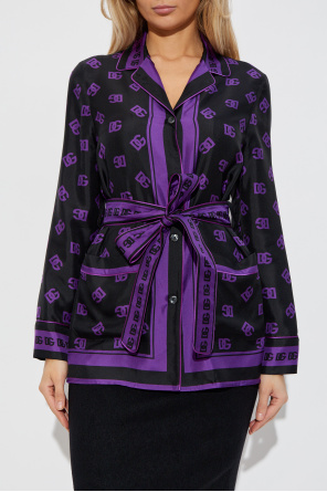 Dolce & Gabbana Camisa de seda con cinturón
