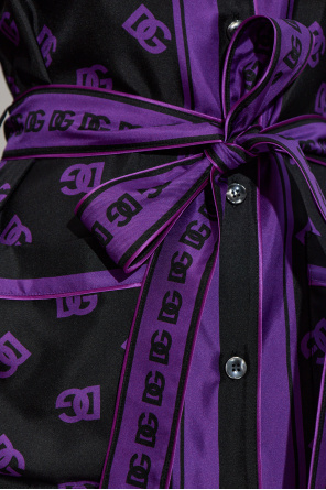 Dolce & Gabbana Camisa de seda con cinturón