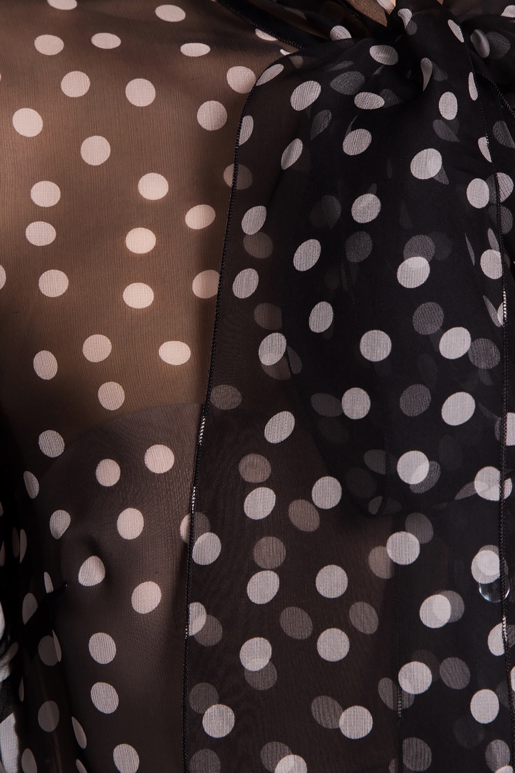Black Sheer polka dot shirt Dolce & Gabbana - Vitkac France