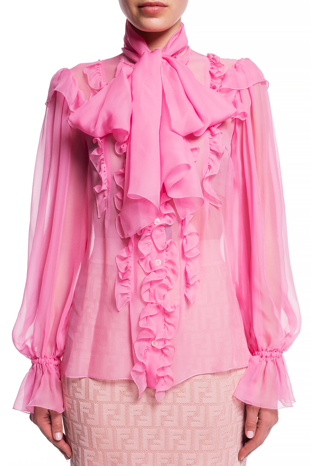 Pink Ruffled see-through shirt Dolce & Gabbana - Vitkac France